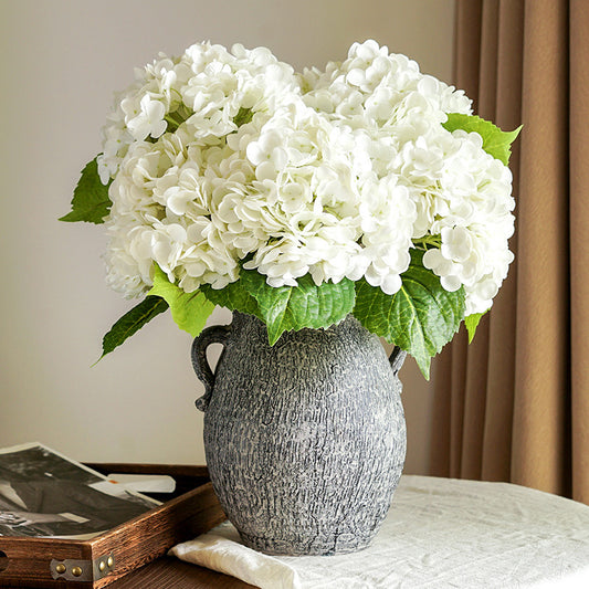 Artificial silk hydrangea stem for table arrangements, pink color