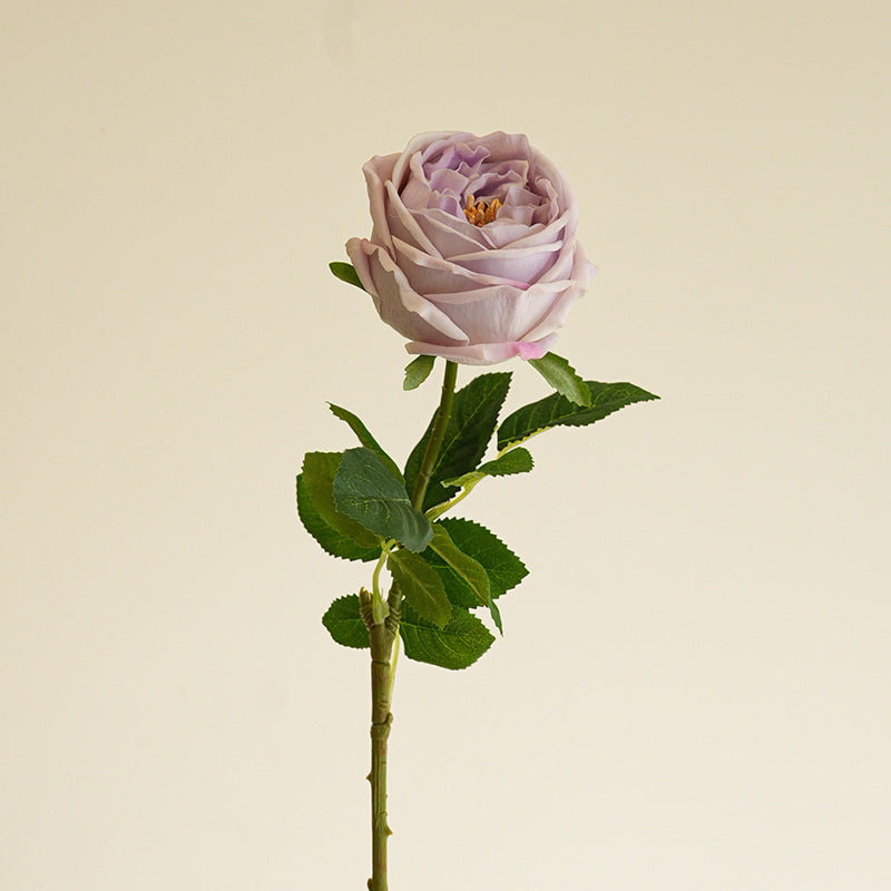 Artificial garden rose and peony silk flower stem
