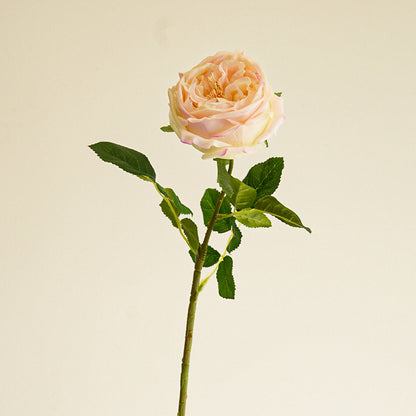 Artificial garden rose and peony silk flower stem