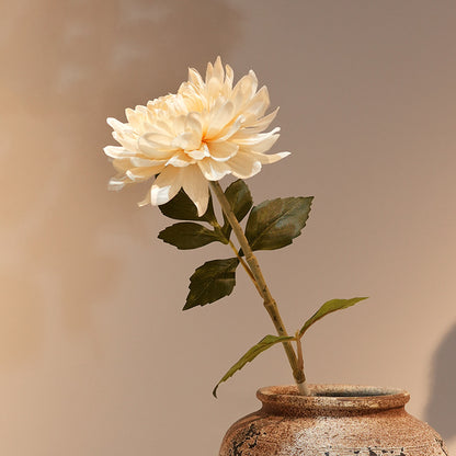 Artificial chrysanthemum stem with large silk flower head