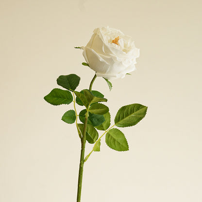 Artificial garden rose and peony silk flower stem