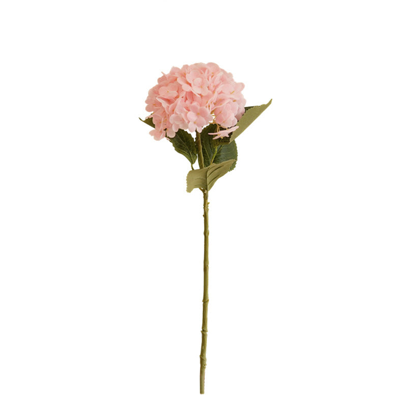 Artificial silk hydrangea stem for table arrangements, magenta color