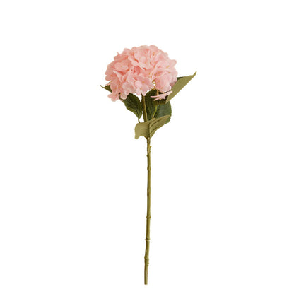 Artificial silk hydrangea stem for table arrangements, magenta color